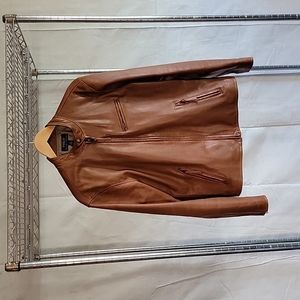 Polo Ralph Lauren Real Sheepskin Brown Leather Jacket Men's Medium